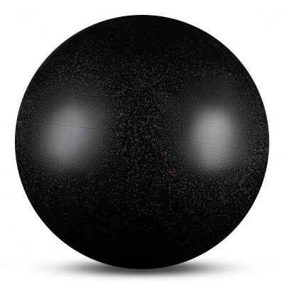 Мяч для художественной гимнастики силикон Металлик 300 г AB2803B 15 см Черный с блестками